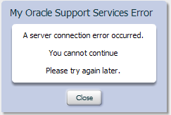 MyOracleSupportError