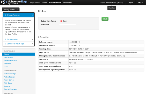 Installing Collabnet Subversion Edge Server On Oracle Linux | dbaportal.eu